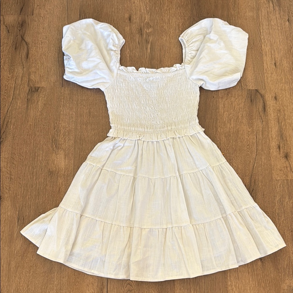 Pink Diamond White Dress